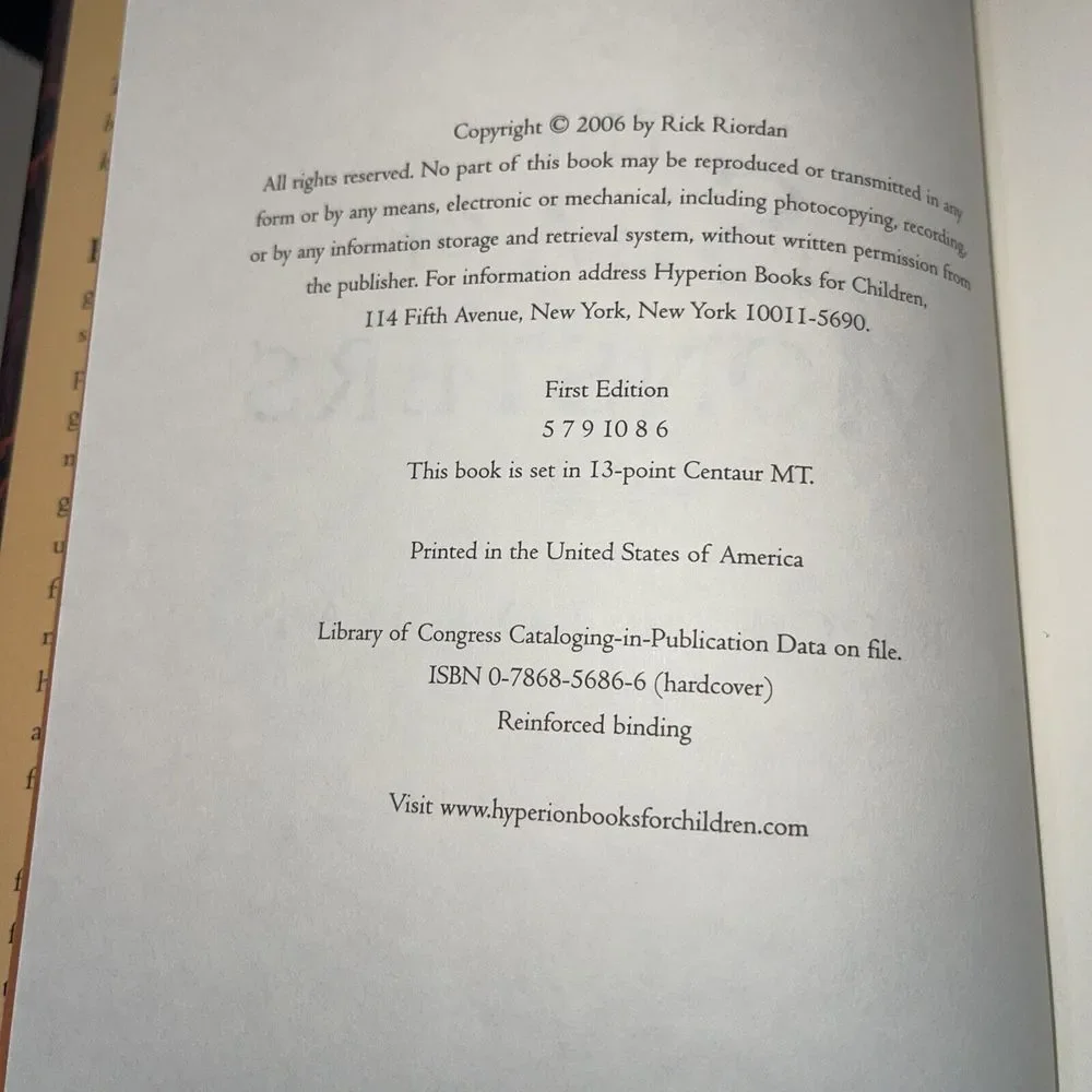 Percy Jackson & The‎ Olympians Books 2 3 4 5 Hardcover First Editions